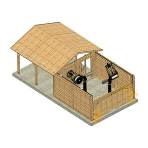 Dome Parts Observatoire GreenLine Mega avec toit coulissant et protection du bois