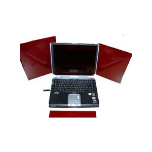 TS Optics Red acryl glass pane for Notebook and PC 215x140mm
