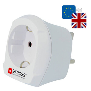 Alimentation électrique Skross Reiseadapter Europe to UK