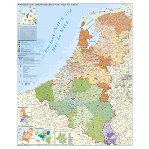 Carte régionale Stiefel Benelux mit Postleitzahlen (97x137)
