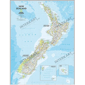 Carte géographique National Geographic New Zealand (60 x 77 cm)