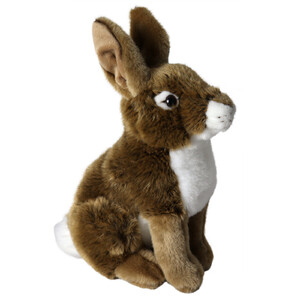 AKAH LE LAPIN ASSIS EN PELUCHE 30 CM