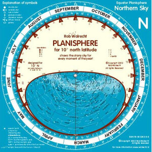 Rob Walrecht Sternkarte Planisphere 0° Equator 25cm