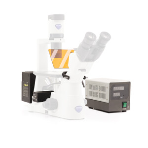 Optika Unité de fluorescence M-798 pour IM-3, HBO 100W, jeu de filtres B & G, crochet de filtre à 4 positions