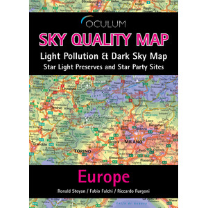 Oculum Verlag Kontinentkarte Sky Quality Map Europe
