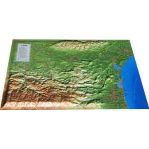 Carte régionale 3Dmap L'Aude (61 x 41 cm)