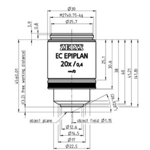 Objectif ZEISS Objektiv EC Epiplan 20x/0,4 M27