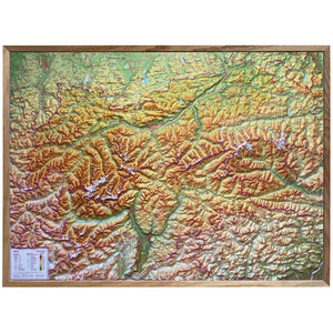 Georelief Regional-Karte Tirol (77 x 57 cm)