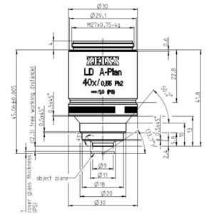 ZEISS Objektiv LD A-Plan 40x/0,55 Ph2 wd=2,3mm