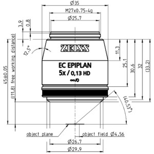 ZEISS Objektiv EC Epiplan 5x/0,13 HD wd=11,8mm