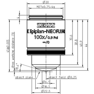 Objectif ZEISS Objektiv EC Epiplan-Neofluar 100x/0,9 Pol wd=1.0mm