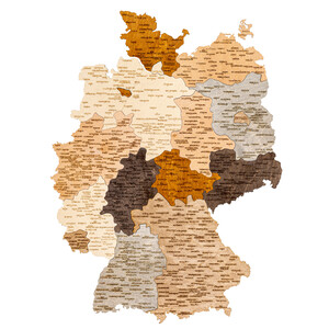 Abraham Wood Decor Landkarte Deutschland Puzzle aus Holz (60 x 80 cm)