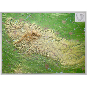 Georelief Regional-Karte Harz 3D Reliefkarte (77 x 57 cm)