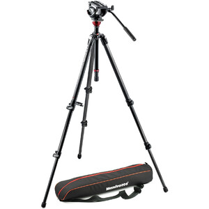 Manfrotto Carbon-Dreibeinstativ MVH500AH,755CX3 mit Fluid-Videoneiger (Fast neuwertig)