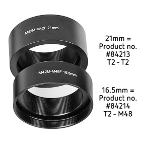Tube allonge Omegon Extension T2 et douille 2'' 21 mm