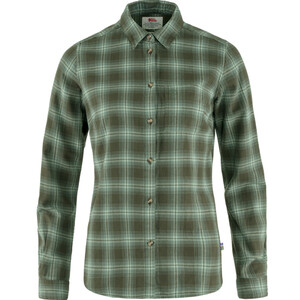 Fjällräven Chemise en flanelle Övik W, 662-614 Deep Forest-Patina Green, XS