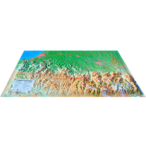 Carte régionale 3Dmap Pyrénées-Atlantiques (61cm x 41cm)