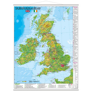 Carte géographique Stiefel The British Isles and Ireland (68 x 98 cm)