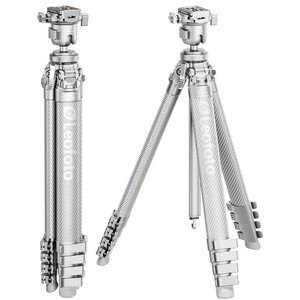 Leofoto Carbon-Dreibeinstativ AZ-235C+MBH-30 Azure Full silver