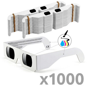 Lunettes pour éclipse solaire Omegon OEM Solar Safe 1 000 pièces
