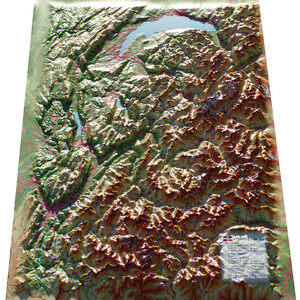 Carte régionale 3Dmap Les deux Savoies (61 x 41 cm)