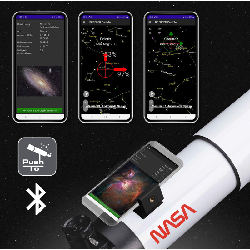 ISA Teleskop AC 70/350 AZ Space Exploration PushTo