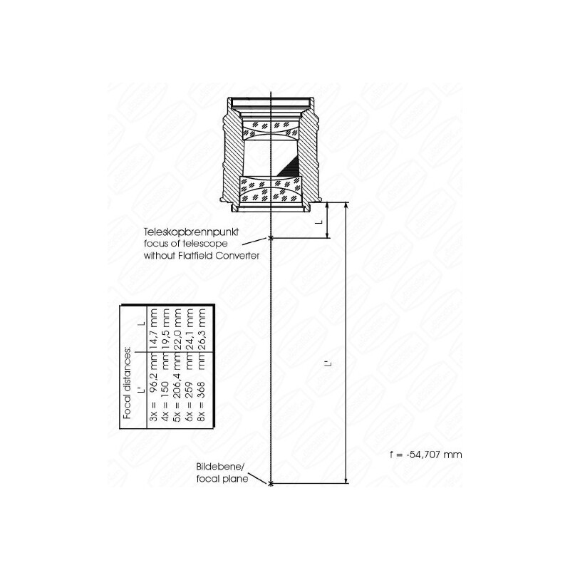 Baader Barlowlinse Fluorit Flatfield Converter (FFC) 2"/T2