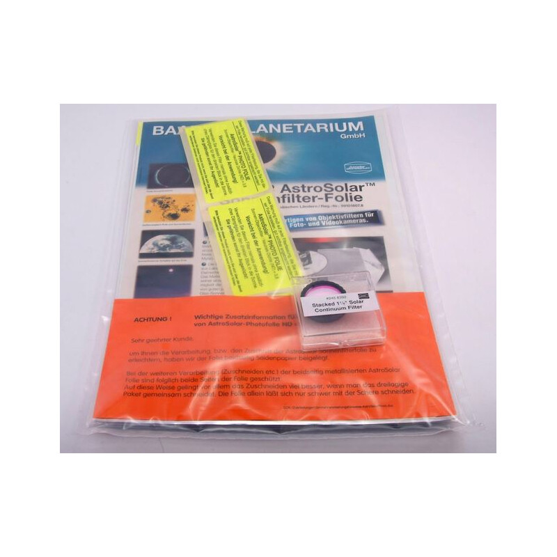 Filtres bloquants Baader 1 ¼''solaire Continuum - filtre gestackt - 2 filtre