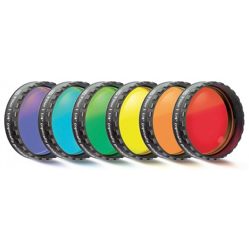 Baader Jeu de filtres 1,25" 6 couleurs, poli miroir plan