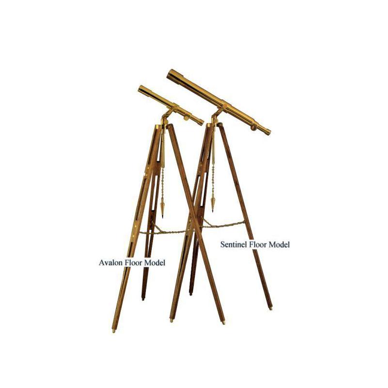 The Glass Eye Messingfernrohr Avalon All Brass Stativ aus Eiche
