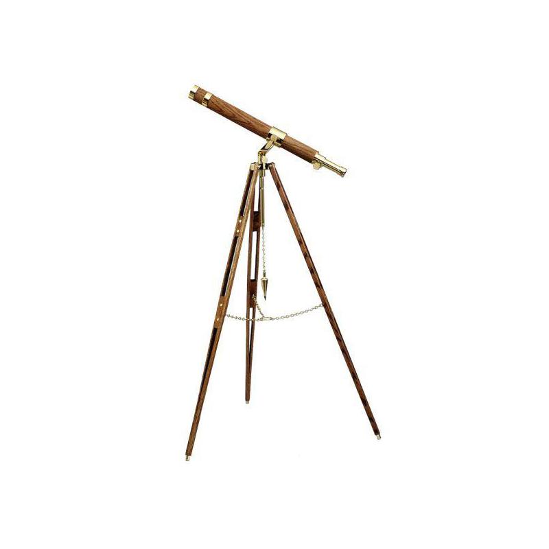 Télescope laiton The Glass Eye Cape Cod Designer Series Trépied en Teak