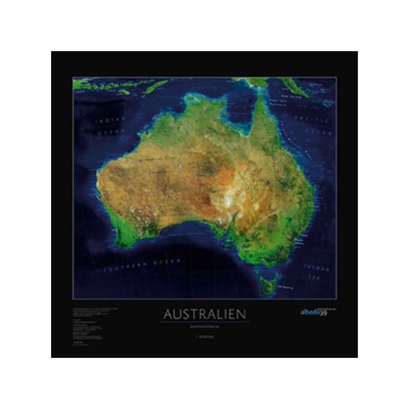 Carte des continents albedo 39 Australie