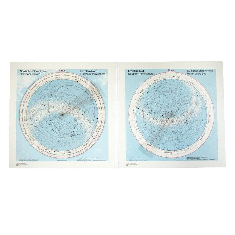 Carte du ciel Hémisphère Nord et Sud – Carte céleste