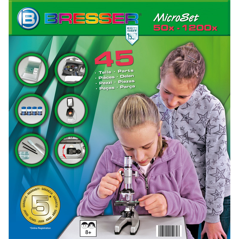 Bresser Junior Mikroskop-Set Biotar, 300x-1200x (mit Koffer)