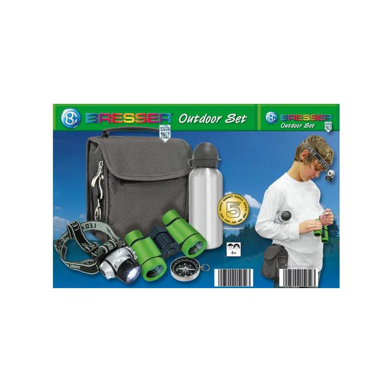 Bresser Junior Junior Outdoorset mit Fernglas und Trinkflasche