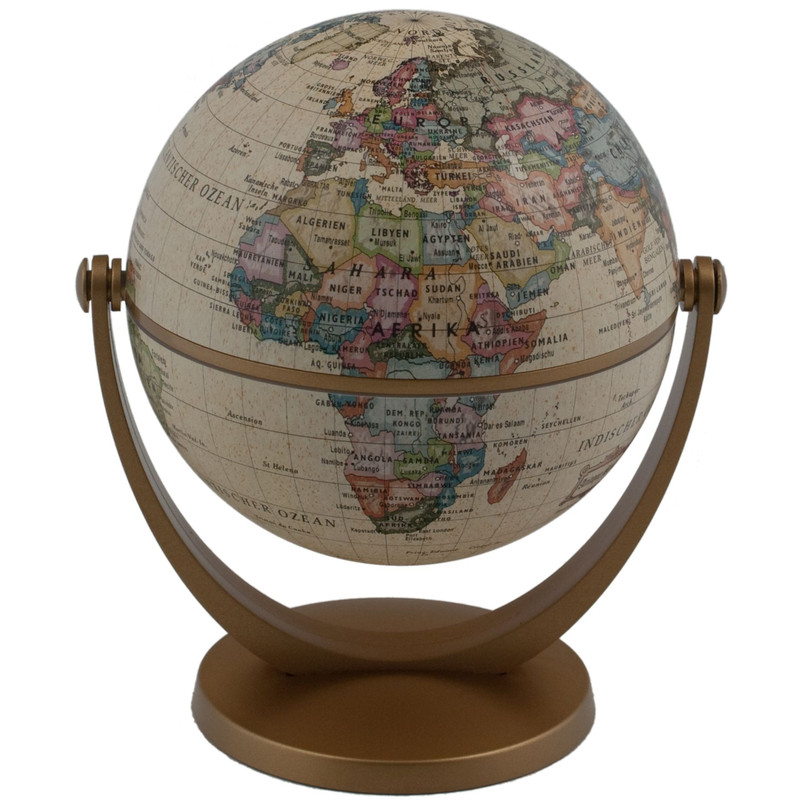 Mini-globe Stellanova Globe tournant et pivotant 891044 avec quiz IQ, design antique