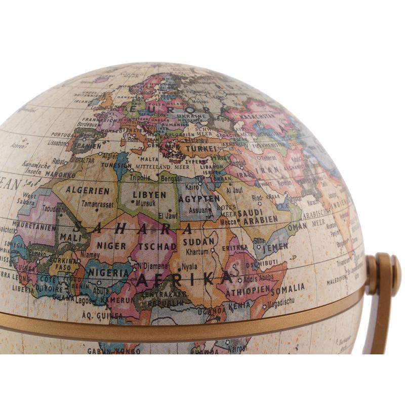 Mini-globe Stellanova Globe tournant et pivotant 891044 avec quiz IQ, design antique