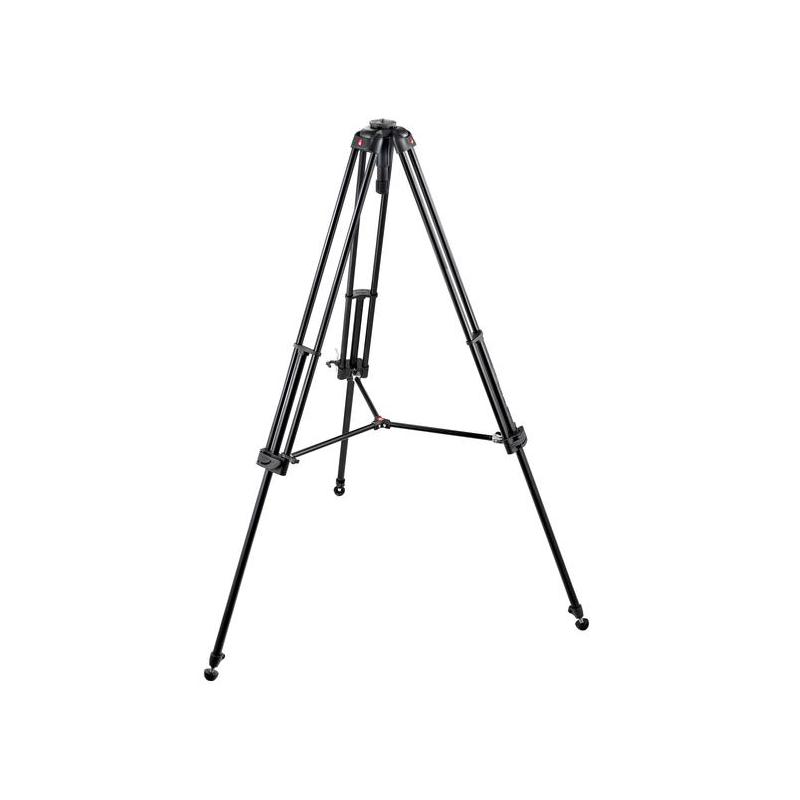 Manfrotto Trépied vidéo en aluminium 547B bitube , avec bol 60 mm pour mise à niveau