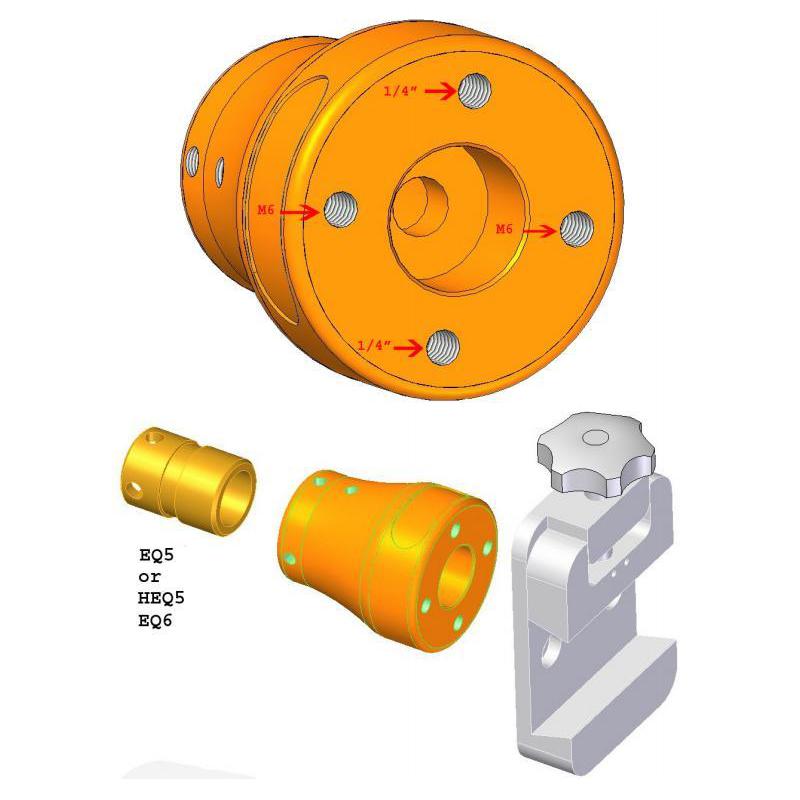 Geoptik Gegengewichtsstangenadapter für EQ-5 / GP