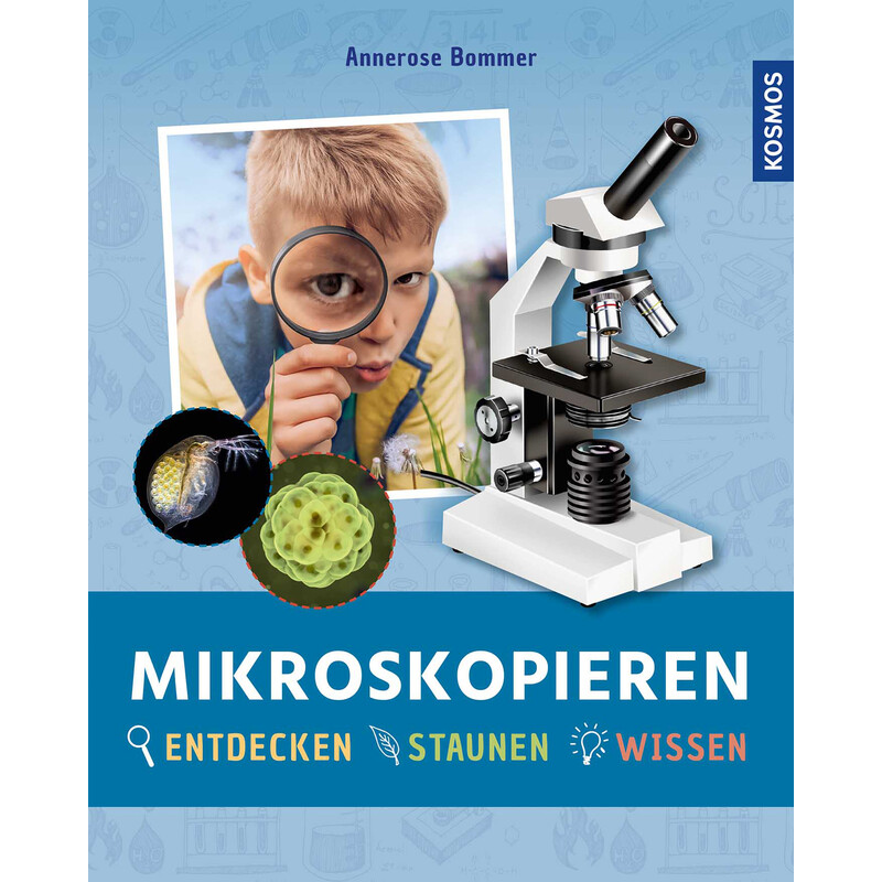 Omegon Mikroskopier-Set, MonoView 1200x,  Kamera, Mikroskopie Standardwerk, Präparationsausrüstung