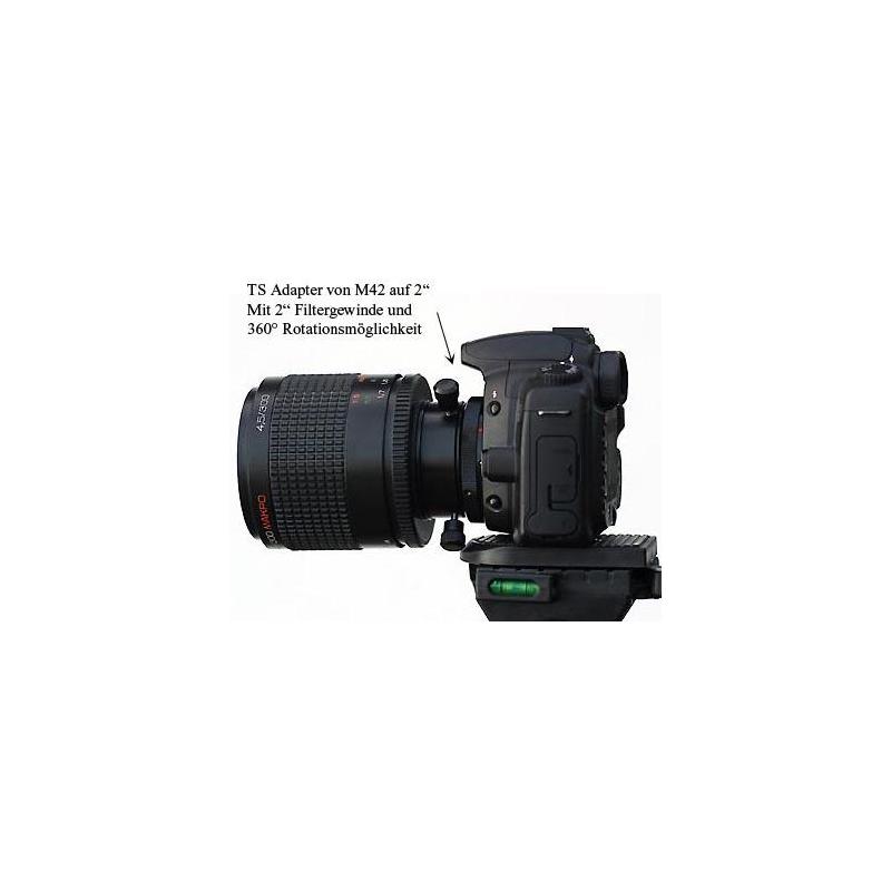 Rotateur TS Optics Fixation tournante T2 femelle (côté télescope) et T2 mâle (côté appareil photo)