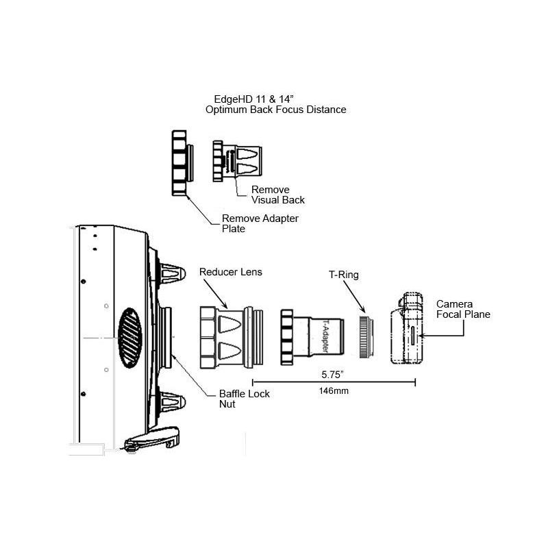 Adaptateurs Celestron Adaptateur T pour EdgeHD 229 mm/ 279 mm/ 356 mm