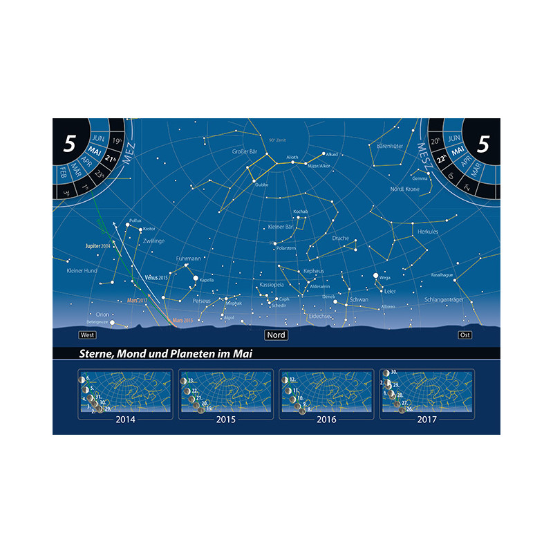 Carte du ciel Oculum Verlag Livre "Orientierung am Nachthimmel"