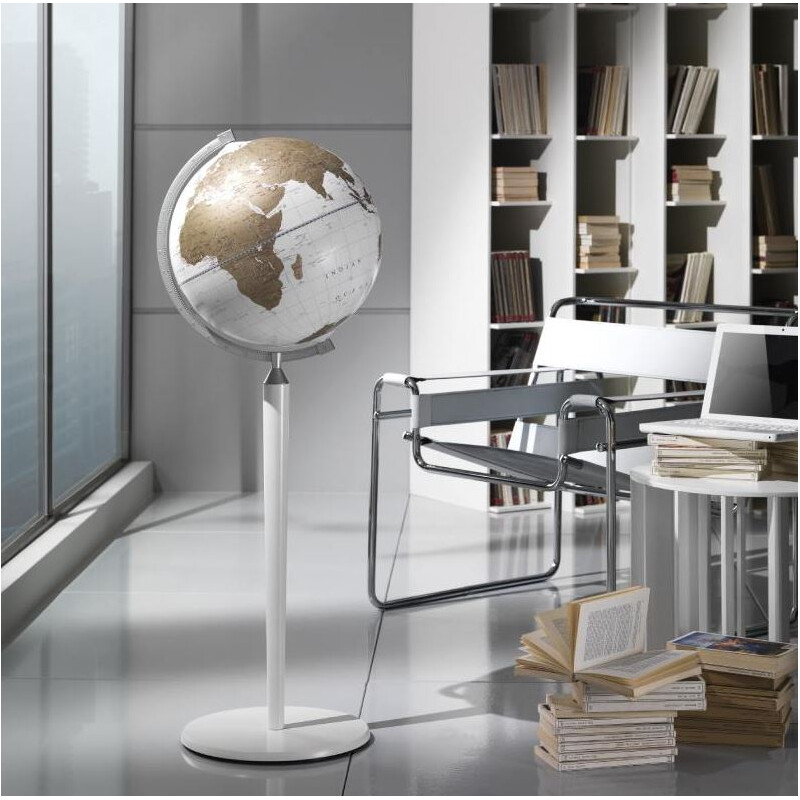 Globe sur pied Zoffoli living Vasco da Gama All White 40cm