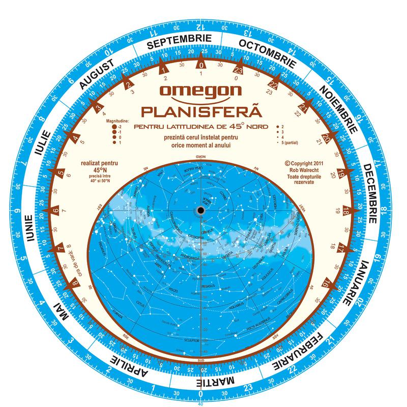 Omegon Sternkarte planisfera 25cm / 45°