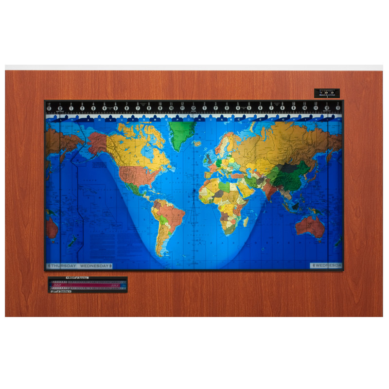 Geochron Modèle "Original Kilburg", finition PVC design Hayward Cherry avec moulures noires