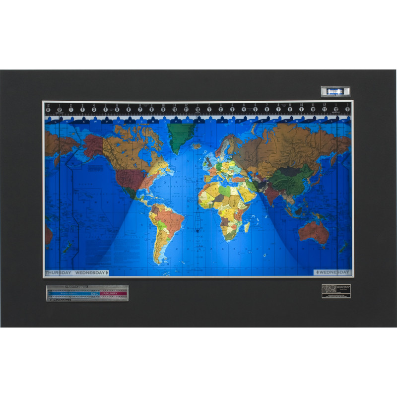 Geochron Modèle "Original Kilburg", finition PVC design Black Goatskin et moulures argentées