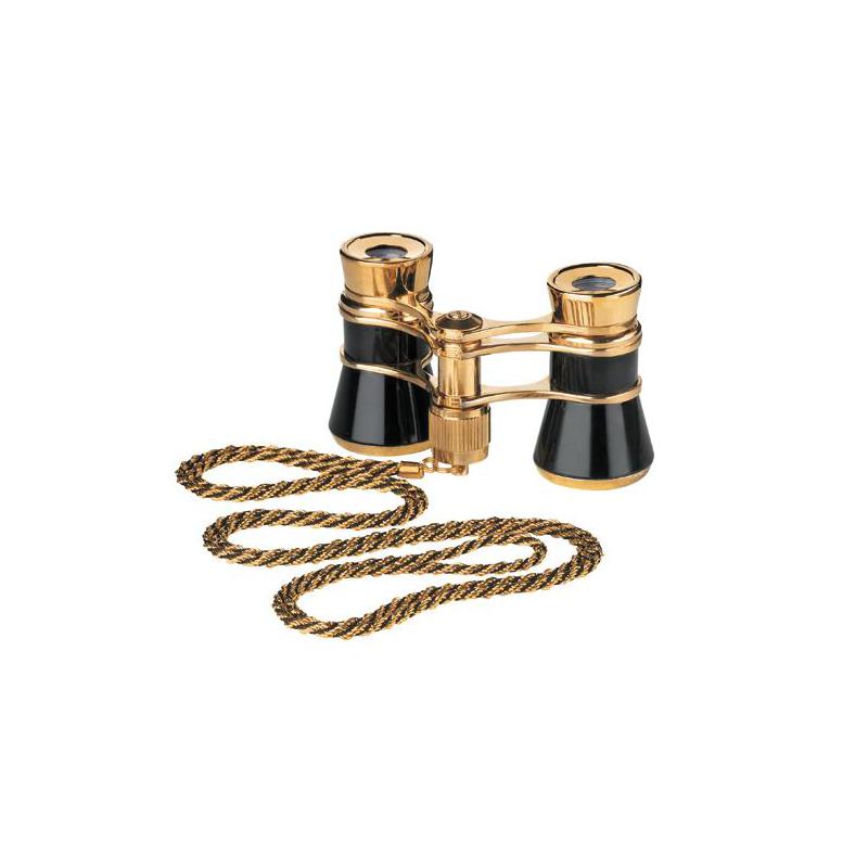 Eschenbach Opernglas Glamour 3x25 schwarz-gold mit Kette