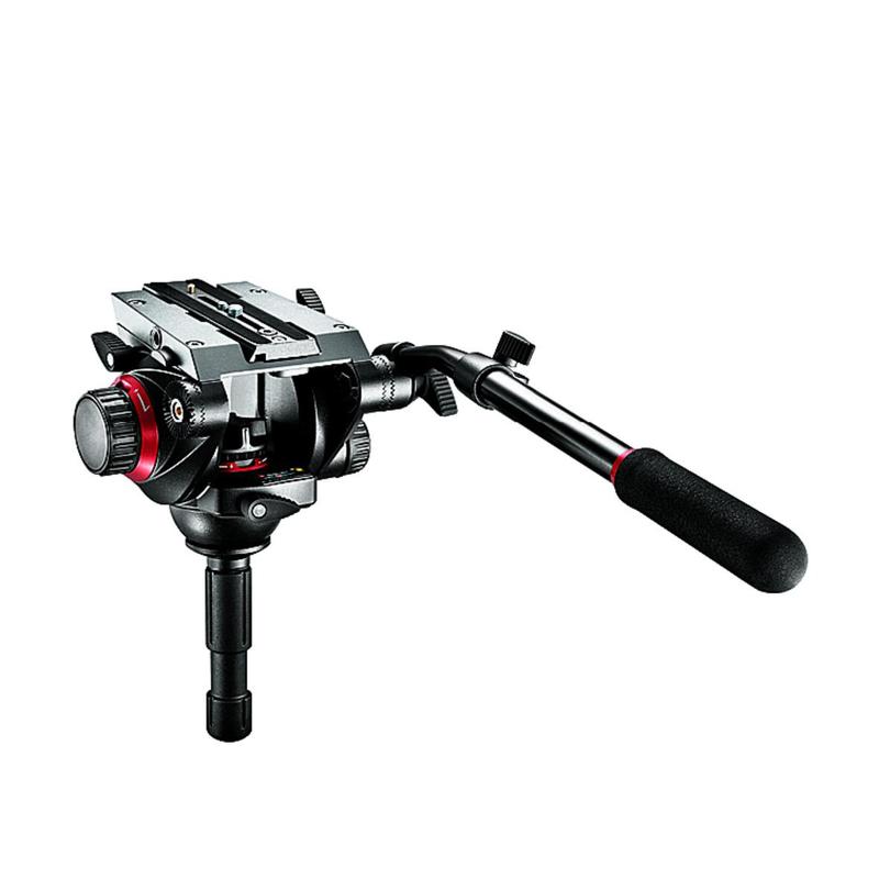 Manfrotto Carbon-Dreibeinstativ 504HD,536K mit Videoneiger und Nivellierschale