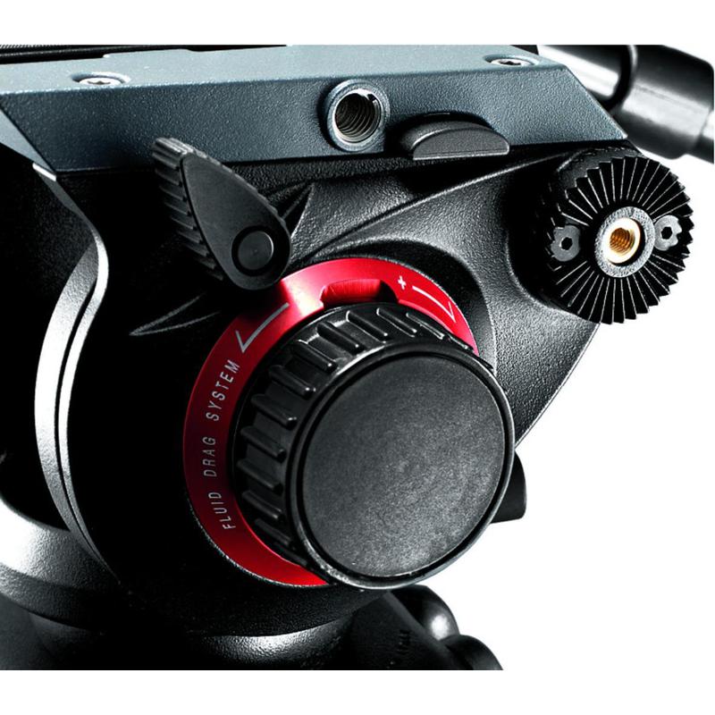 Manfrotto Carbon-Dreibeinstativ 504HD,536K mit Videoneiger und Nivellierschale